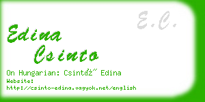 edina csinto business card